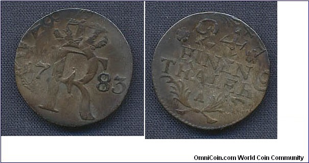 Brandenburg-Preussen, 1/2 Thaler double-strike