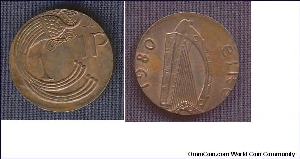 1 Penny struck on 1/2 penny planchet