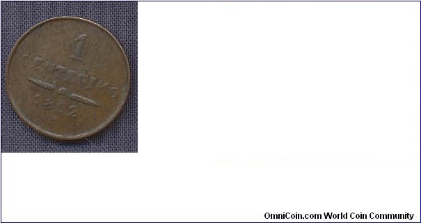 Lombardy, 1 Centimo
year double struck