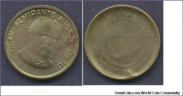 20 Centimes no date, uniface strike, some dirt