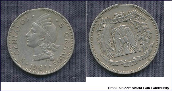 5 Centavos with curved clip