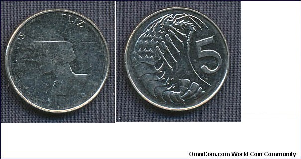 5 Cents no date with obverse
weak strike, due to oil?