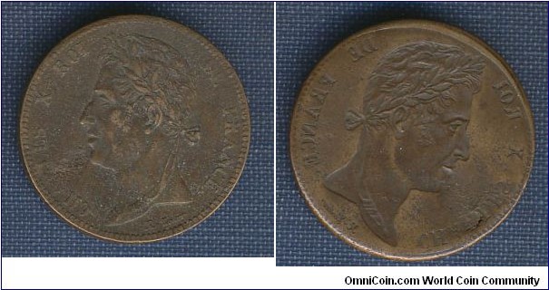 (French Colonies) for westindian states 5 Centimes no date (1825-30)small corrosion