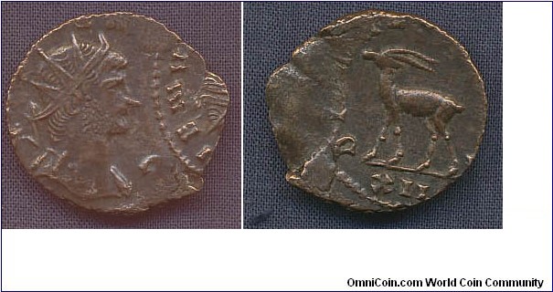 Rome Gallienus (253-268)Double strike and indent
