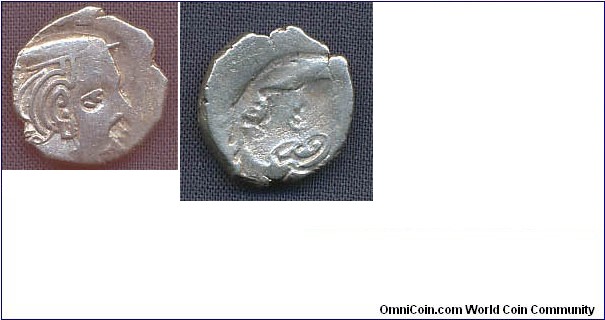 Persian India silver Drachmer full brockage