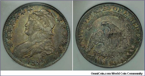 A nicely toned O-107, so a fairly common die marriage, but still a pretty coin! 