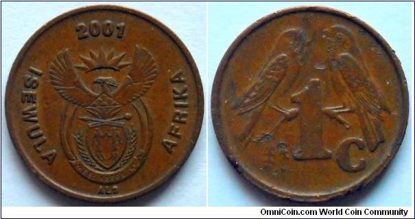1 cent.
2001, Isewula Afrika