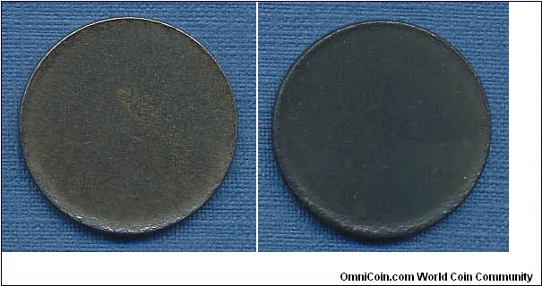 2 Ore unstruck planchet light iron
(1942-50) and dark iron (reverse)