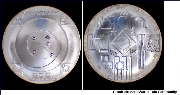 1999 Silver Satin Proof Millenium Change Commerative. Mintage 50,000. The issue circulated.
