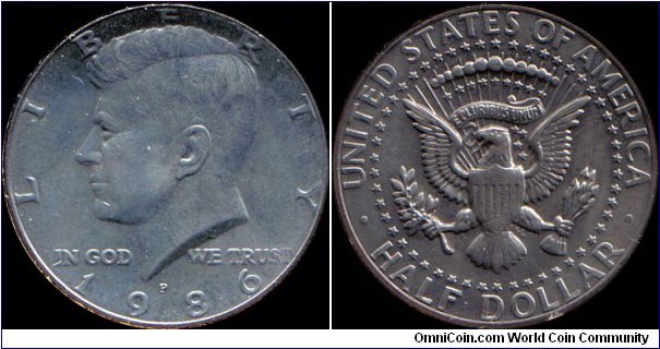 1986-P Half Dollar