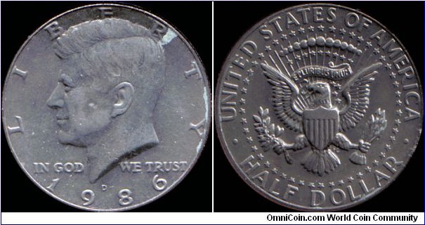 1986-D Half Dollar