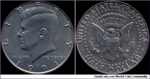 1991-D Half Dollar