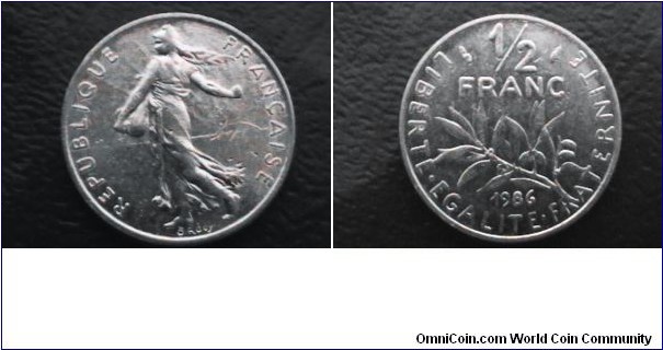 France 1/2 Franc KM# 931.1 obv.