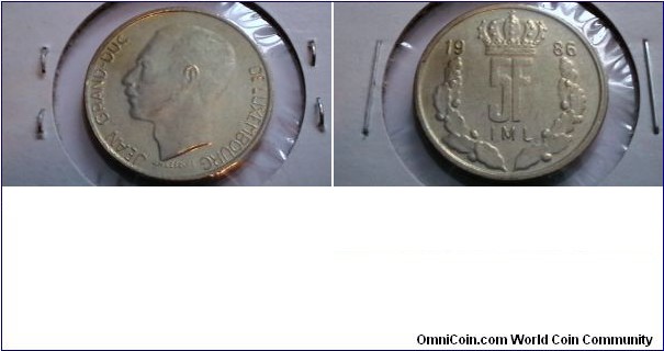 France 1986 5 Francs KM# 60.1 