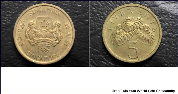 Singapore 1986 5 Cents KM# 50 