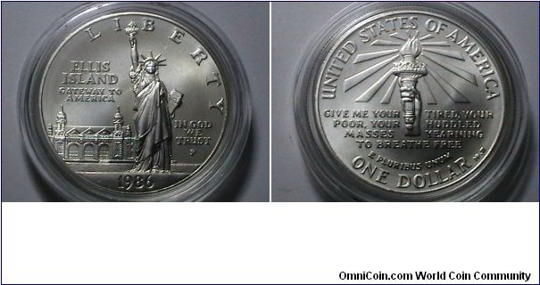 U.S. 1986-P Unc Statute Of Liberty comm. 