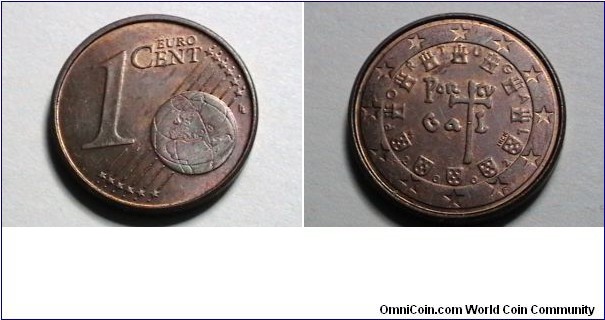 Portugal 2002 1 Cent KM# 740 