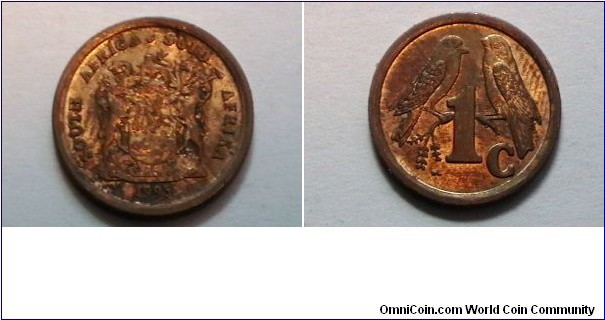 South Africa 1995 1 Cent KM# 132 