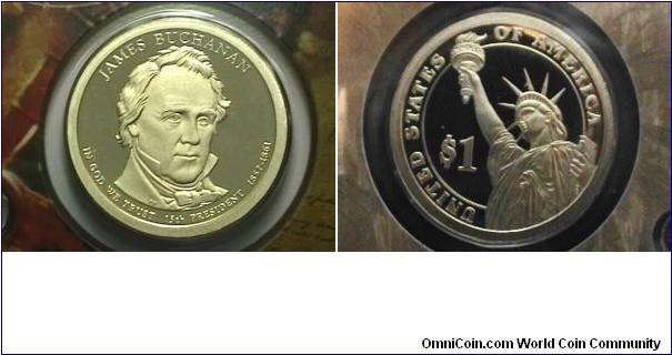 2010-S Proof Buchanan 15th Pres. dollar