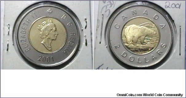 Canadian 2001 2 dollar KP# 270 