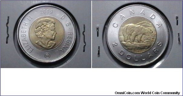 Canadian 2009 2 dollar coin 