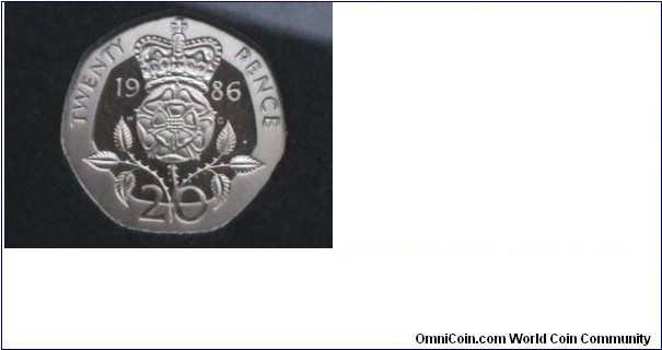 United Kingdom 1986 Proof 20 Pence 