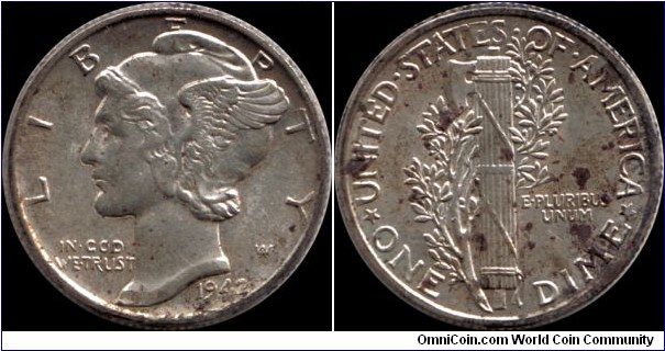 1942 Dime