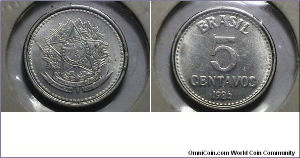 Brazil 1986 5 Centavos KM# 601 