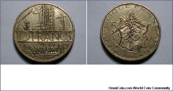  France 1976 10 Francs KM# 940 