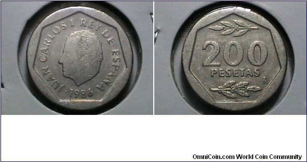 Spain 1986 200 Pesetas KM# 829 obv.