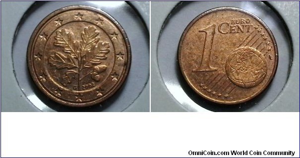 Germany 2002-G 1 Euro Cent KM# 2007 