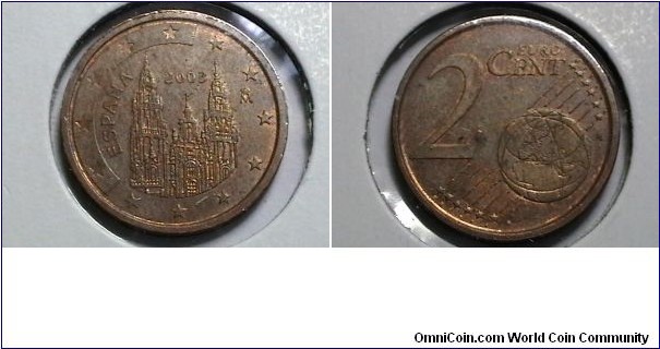Spain 2003 2 Euro Cents KM# 1041 