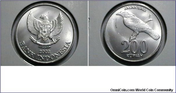 Indonesia 2003 200 Rupiah KM# 66 