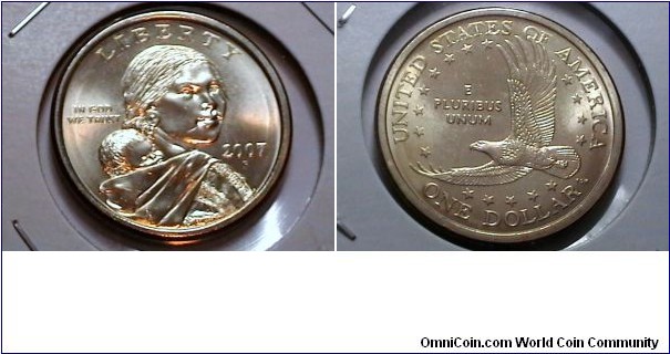 U.S. 2007-P 1 Dollar Sacagawa 