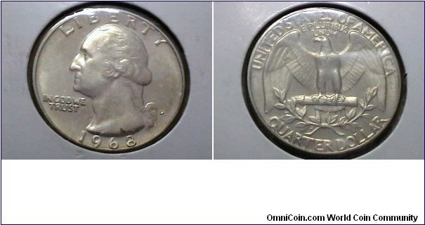U.S. 1968-D  25 Cents 