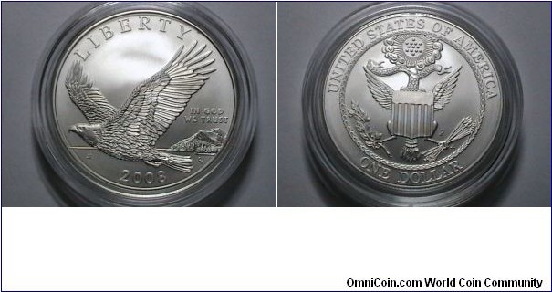U.S. 2008-P Unc. Bald Eagle comm. 