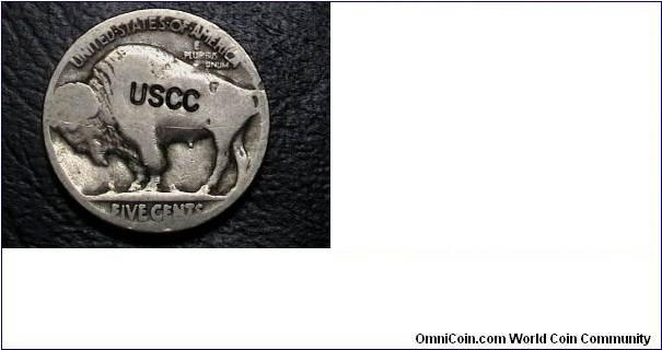 USCC Counter Stamped Buffalo nickel (US Coin Collecting) Online Coin Club est. 2002