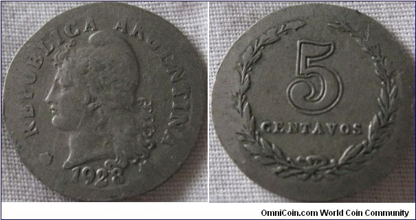 1928 5 centavo, error coin?