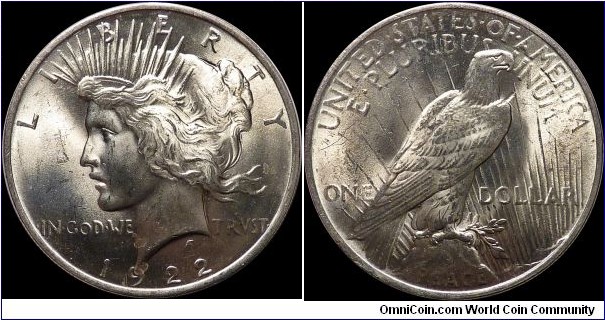 $1 Peace Dollar 1922