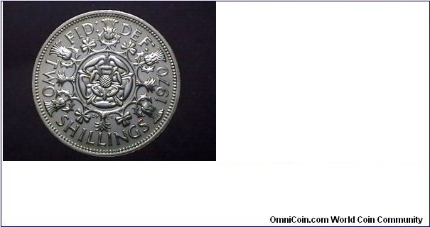 Great Britain Proof 1970 1 Florin (Two Shilling) KM# 906 