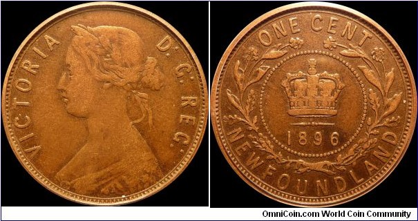 Newfoundland 1 Cent 1896 - PCGS VF30 - Mintage: 200,000