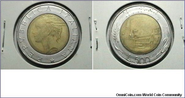 Italy 1995-R 500 Lire KM# 111