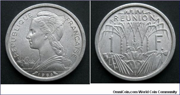 1 franc.
1964, Reunion