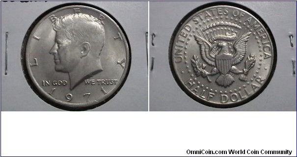 U.S. 1971-P 50 cent Kennedy Half KM# 202b 