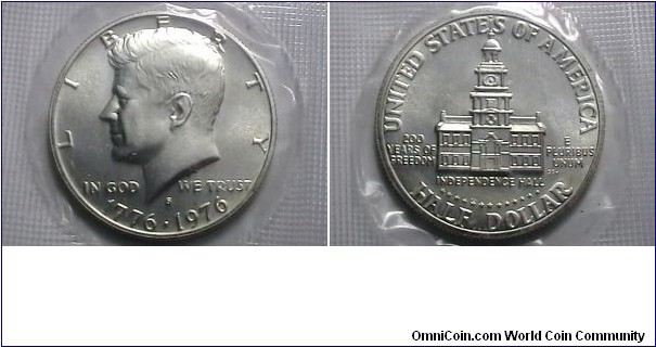 U.S 1976-S 50 Cents Kennedy Half KM#  205a 40% silver clad