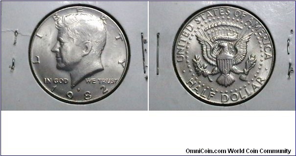 U.S. 1982-D 50 Cents Kennedy Half KM# A202a