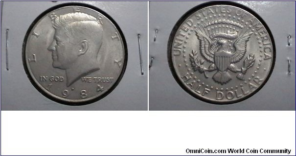 U.S. 1984-D 50 Cents Kennedy Half KM# A202a 