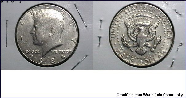 U.S. 1984-P 50 Cents Kennedy Half KM# A202a
