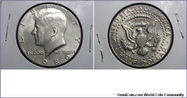 U.S. 1986-D 50 Cents Kennedy Half KM# A202a 