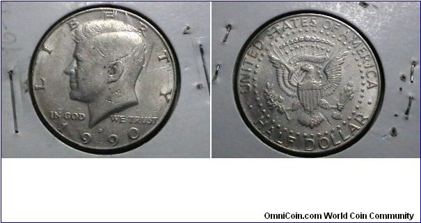 U.S. 1990-P 50 Cents Kennedy Half KM# A202a 